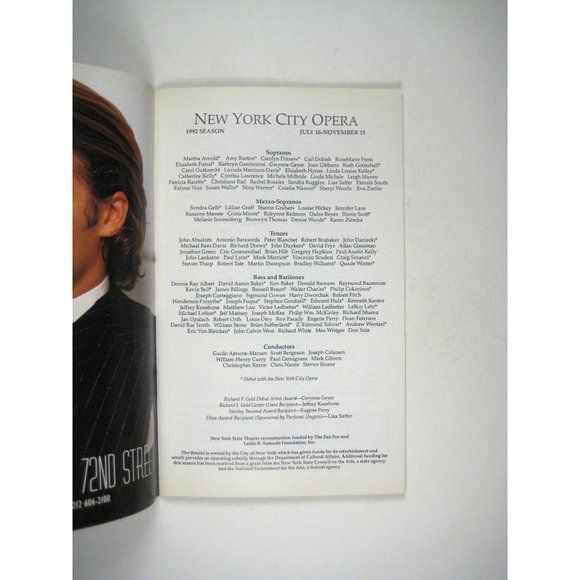 Magic Flute New York City Opera Stagebill October 1992 Lincoln Center NYC - Picture 3 of 6